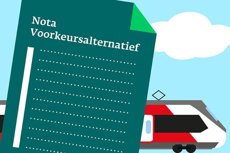 Lijstje met titel Nota Voorkeursalternatief